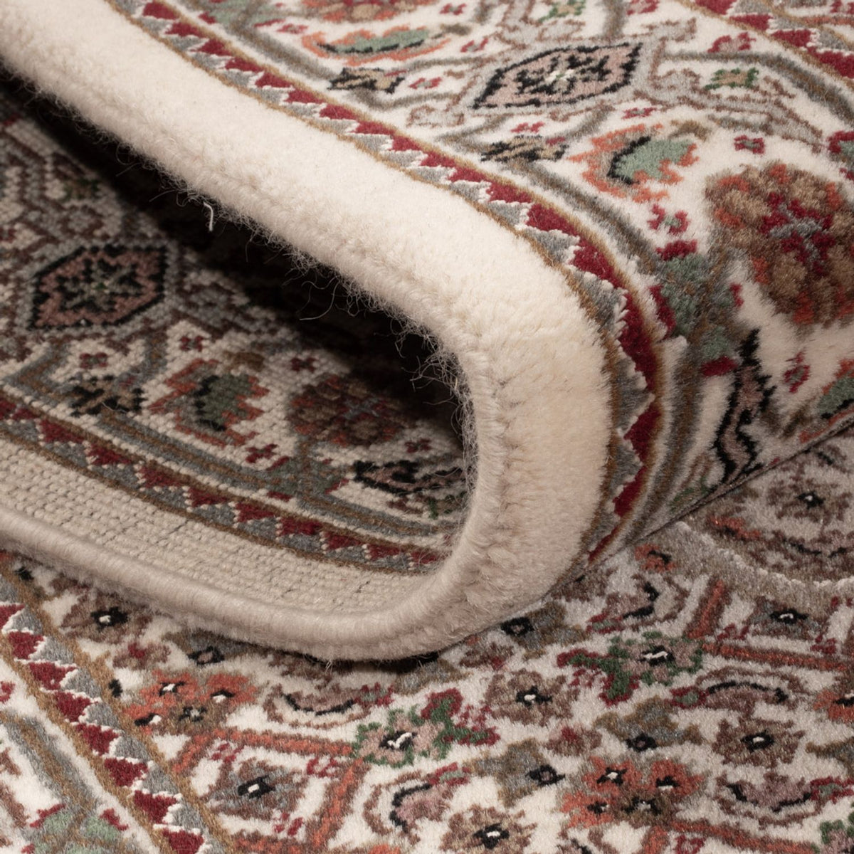 Loper Oosters tapijt - Tabriz - 315 x 84 cm - donker beige