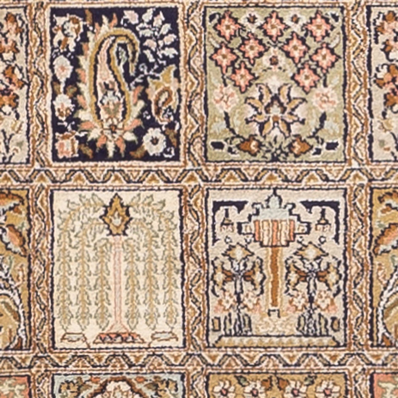 Loper Zijden tapijt - Kashmir Silk - 280 x 77 cm - donker beige