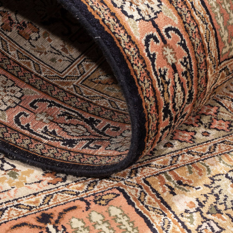 Loper Zijden tapijt - Kashmir Silk - 280 x 77 cm - donker beige