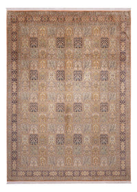 Zijden tapijt - Kashmir Silk - 378 x 273 cm - donker beige