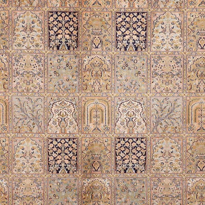 Zijden tapijt - Kashmir Silk - 378 x 273 cm - donker beige