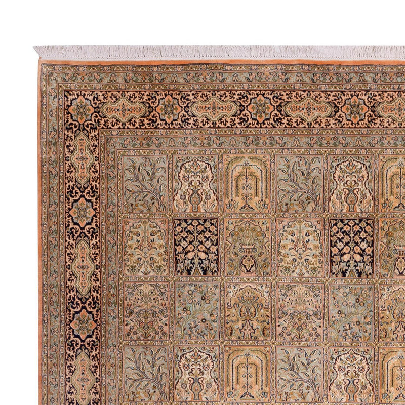 Zijden tapijt - Kashmir Silk - 378 x 273 cm - donker beige