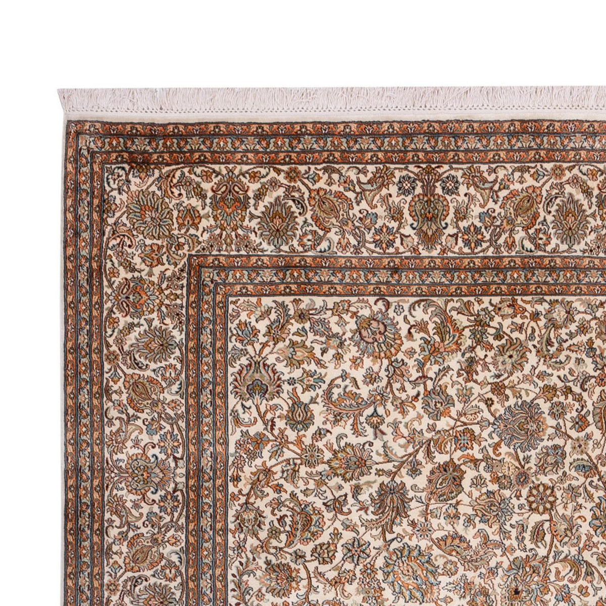 Zijden tapijt - Kashmir Silk - 349 x 247 cm - beige