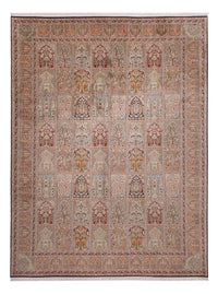 Zijden tapijt - Kashmir Silk - 362 x 274 cm - donker beige