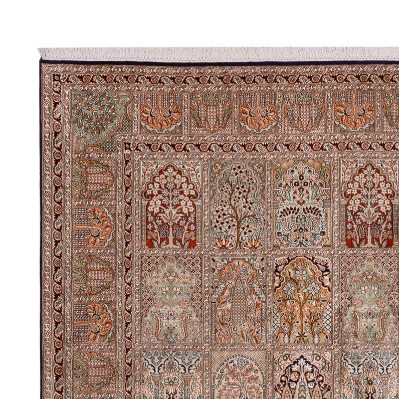 Zijden tapijt - Kashmir Silk - 362 x 274 cm - donker beige