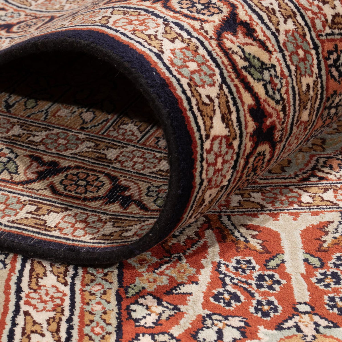 Zijden tapijt - Kashmir Silk - 362 x 274 cm - donker beige