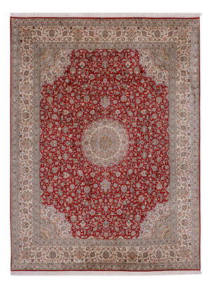 Zijden tapijt - Kashmir Silk - 327 x 244 cm - rood