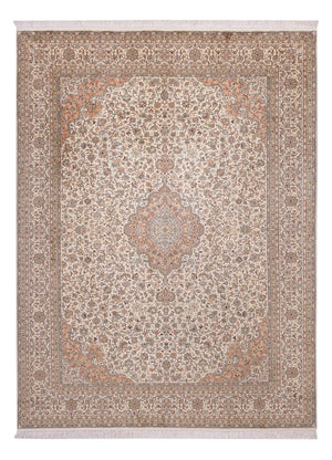 Zijden tapijt - Kashmir Silk - 329 x 244 cm - beige
