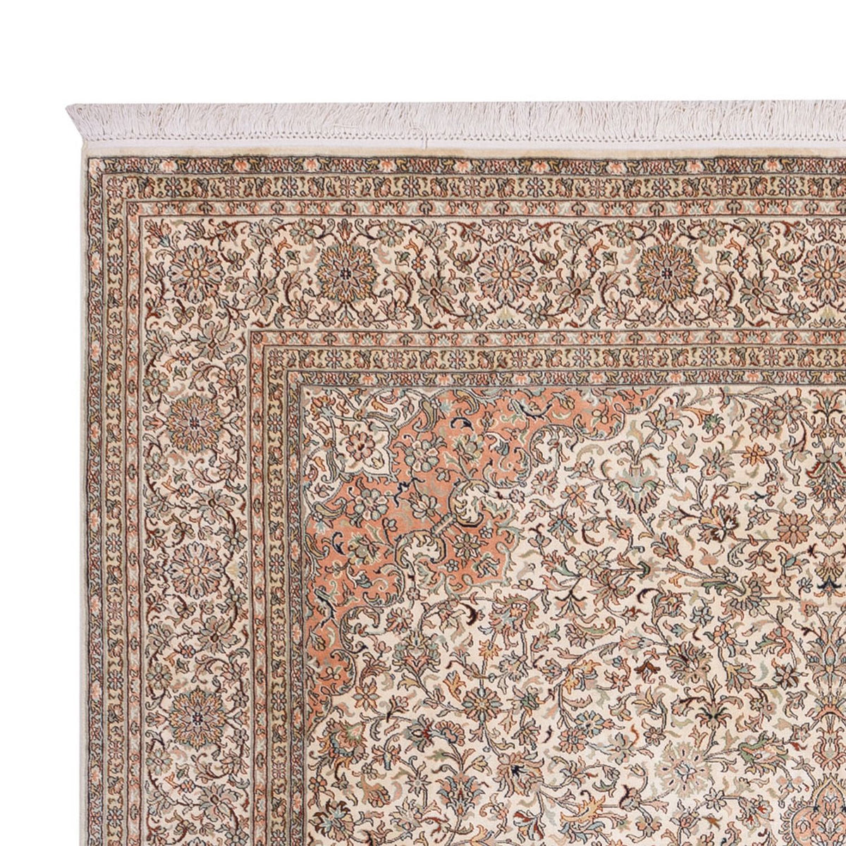 Zijden tapijt - Kashmir Silk - 329 x 244 cm - beige