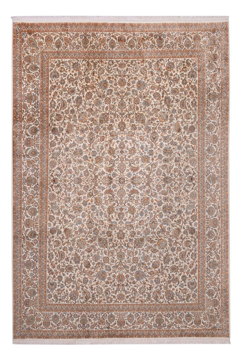 Zijden tapijt - Kashmir Silk - 358 x 249 cm - beige
