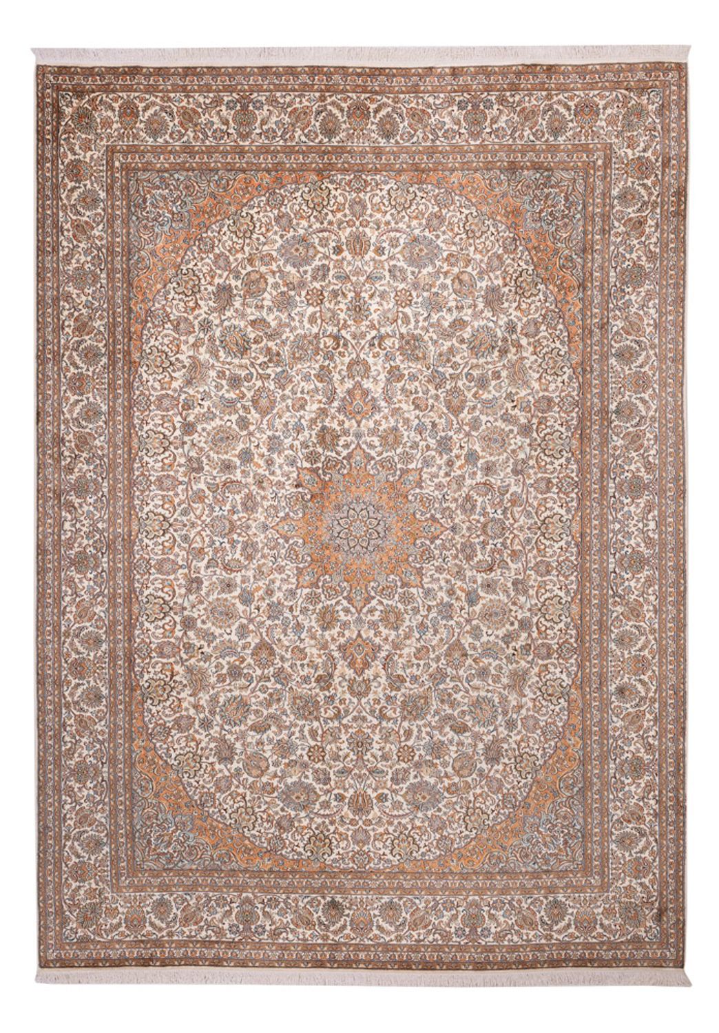 Zijden tapijt - Kashmir Silk - 347 x 247 cm - beige