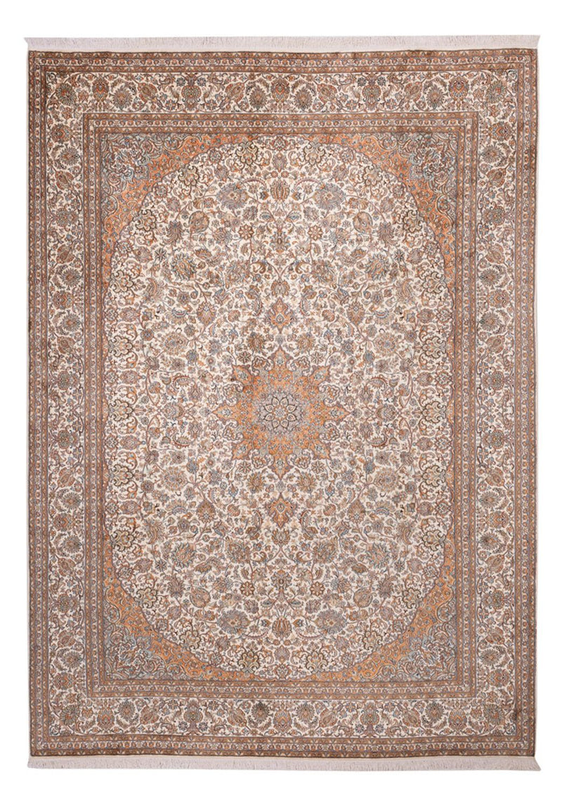 Zijden tapijt - Kashmir Silk - 347 x 247 cm - beige