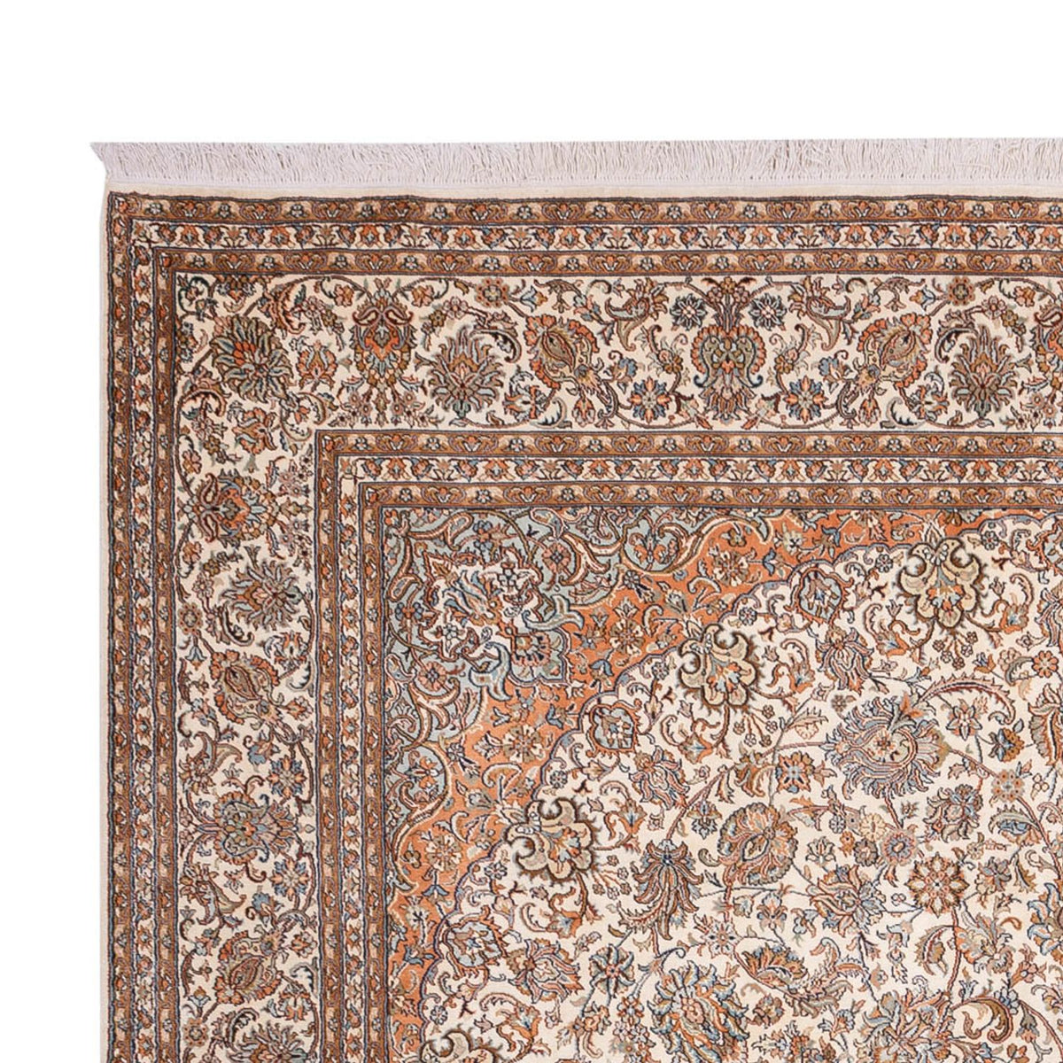 Zijden tapijt - Kashmir Silk - 347 x 247 cm - beige