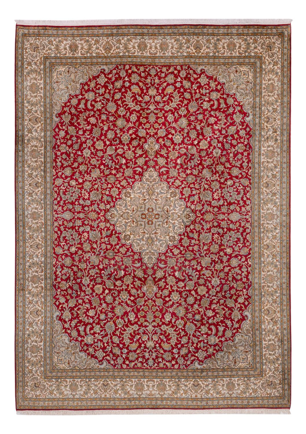 Zijden tapijt - Kashmir Silk - 339 x 244 cm - rood