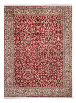 Zijden tapijt - Kashmir Silk - 369 x 279 cm - rood