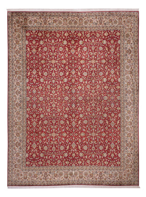 Zijden tapijt - Kashmir Silk - 369 x 279 cm - rood