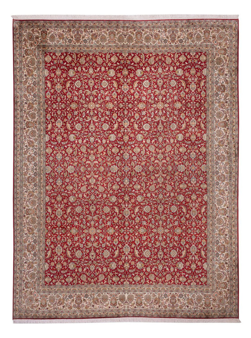 Zijden tapijt - Kashmir Silk - 369 x 279 cm - rood