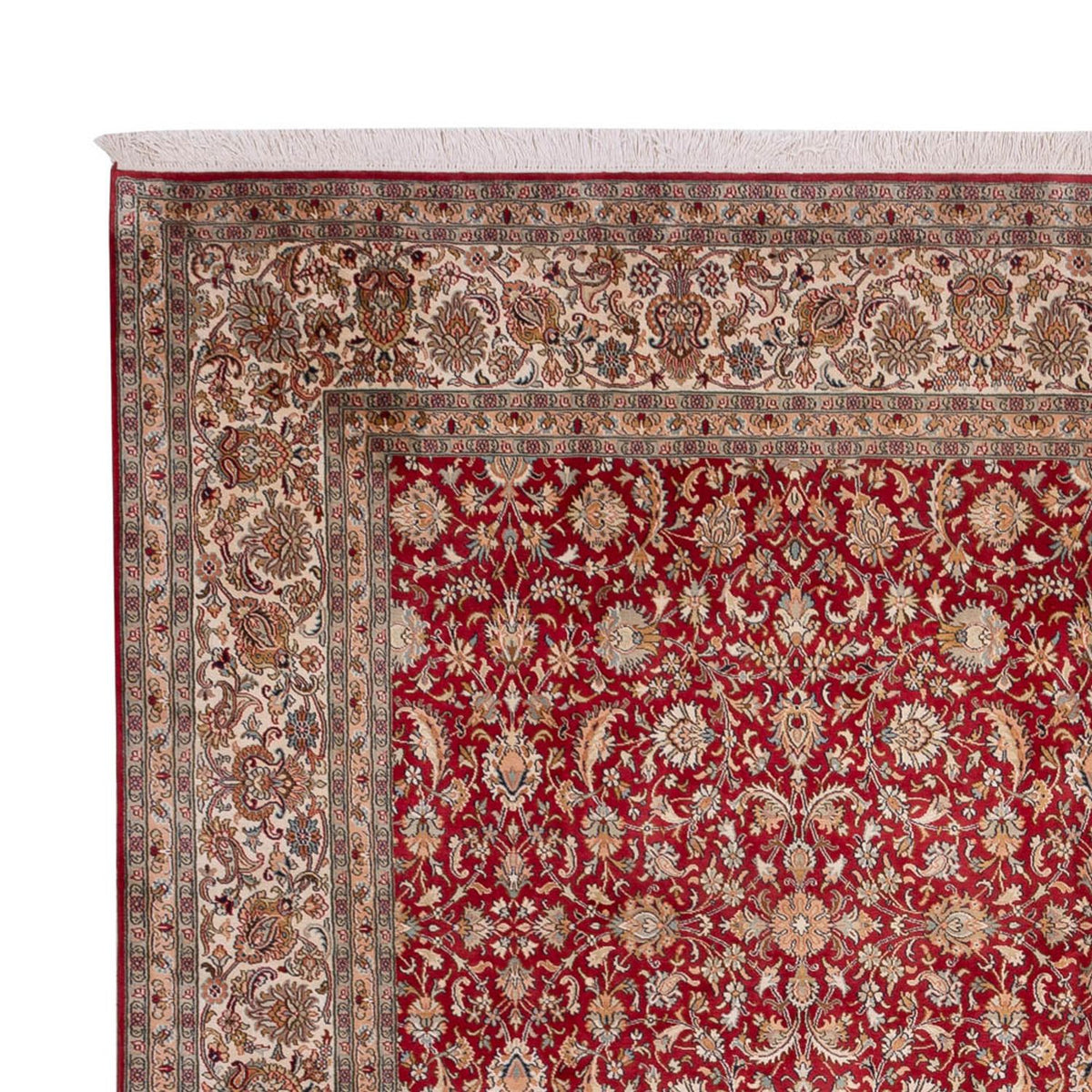 Zijden tapijt - Kashmir Silk - 369 x 279 cm - rood