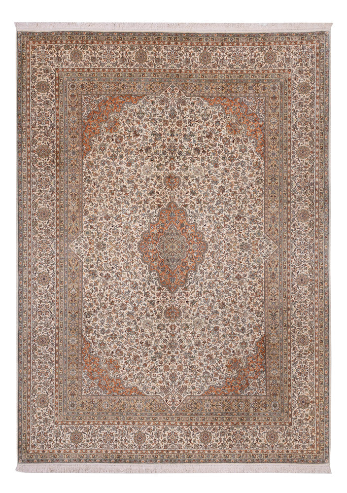 Seidenteppich - Kaschmir Seide - 344 x 250 cm - beige