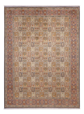 Zijden tapijt - Kashmir Silk - 330 x 246 cm - donker beige