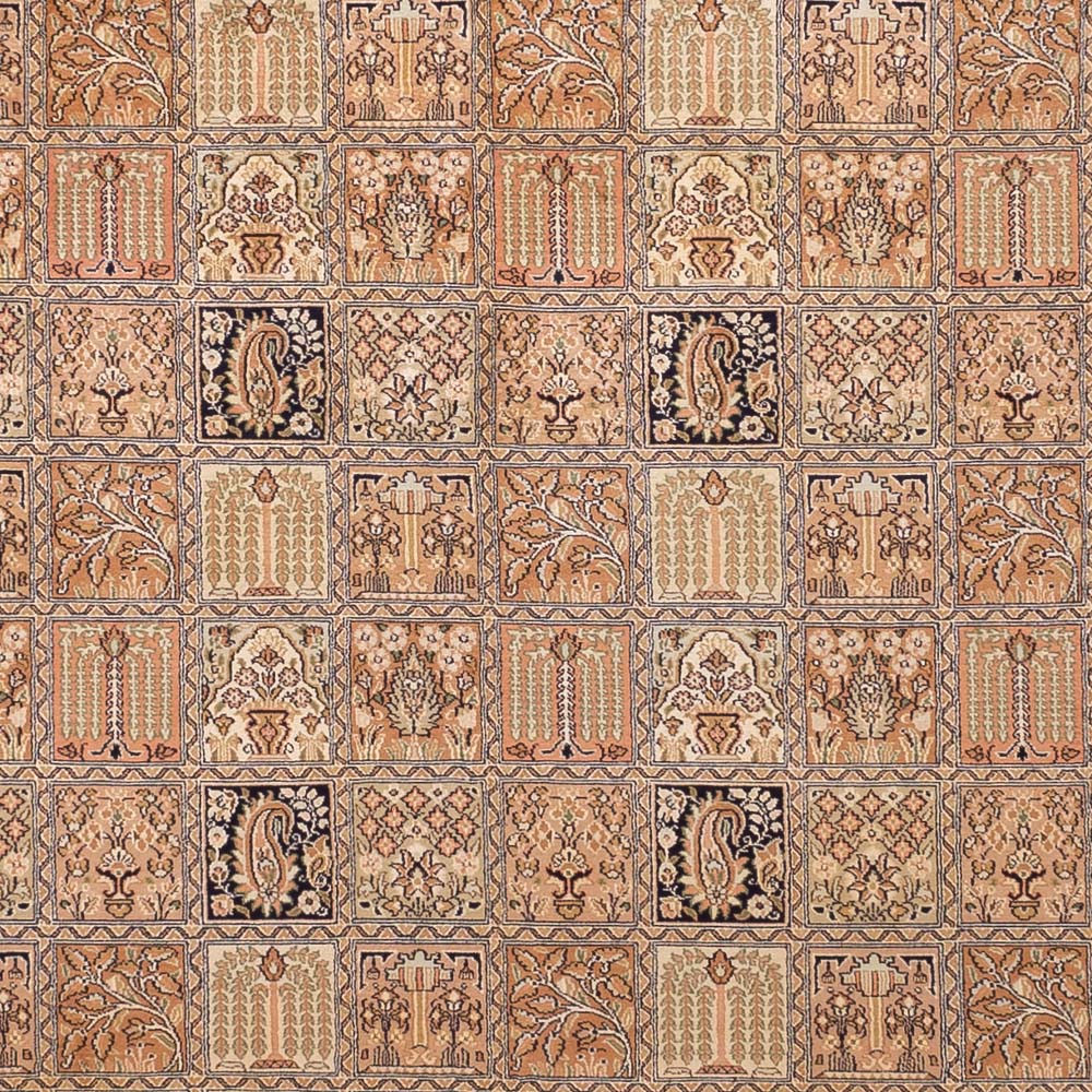 Seidenteppich - Kaschmir Seide - 344 x 245 cm - dunkelbeige