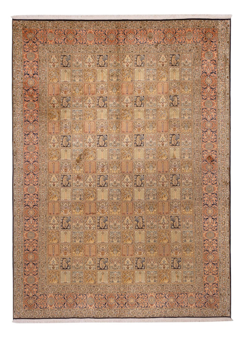 Zijden tapijt - Kashmir Silk - 339 x 246 cm - donker beige