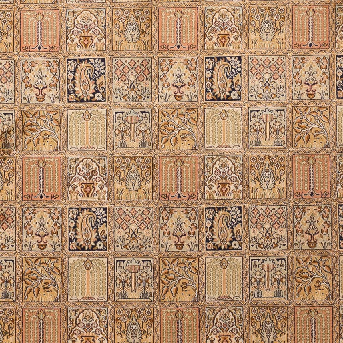 Zijden tapijt - Kashmir Silk - 339 x 246 cm - donker beige