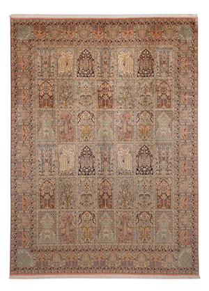 Zijden tapijt - Kashmir Silk - 324 x 238 cm - beige