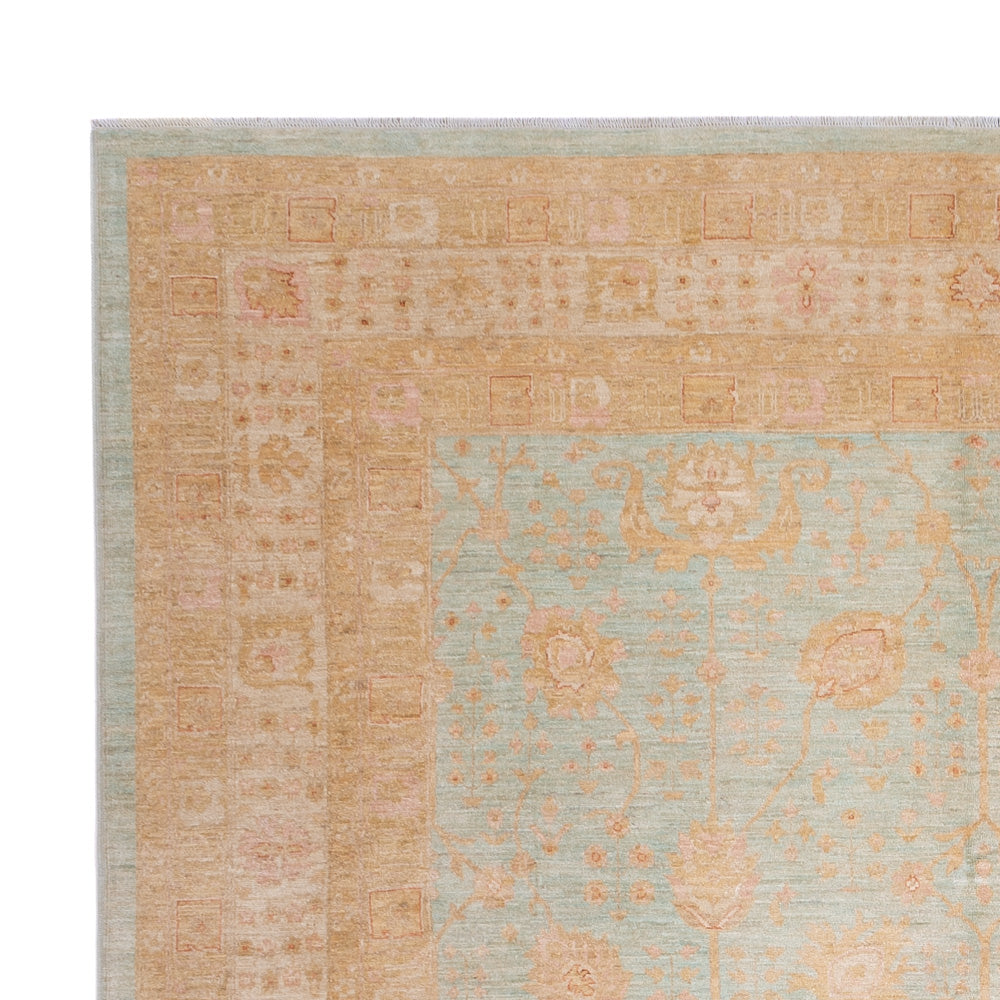 Ziegler Teppich - 394 x 309 cm - hellblau