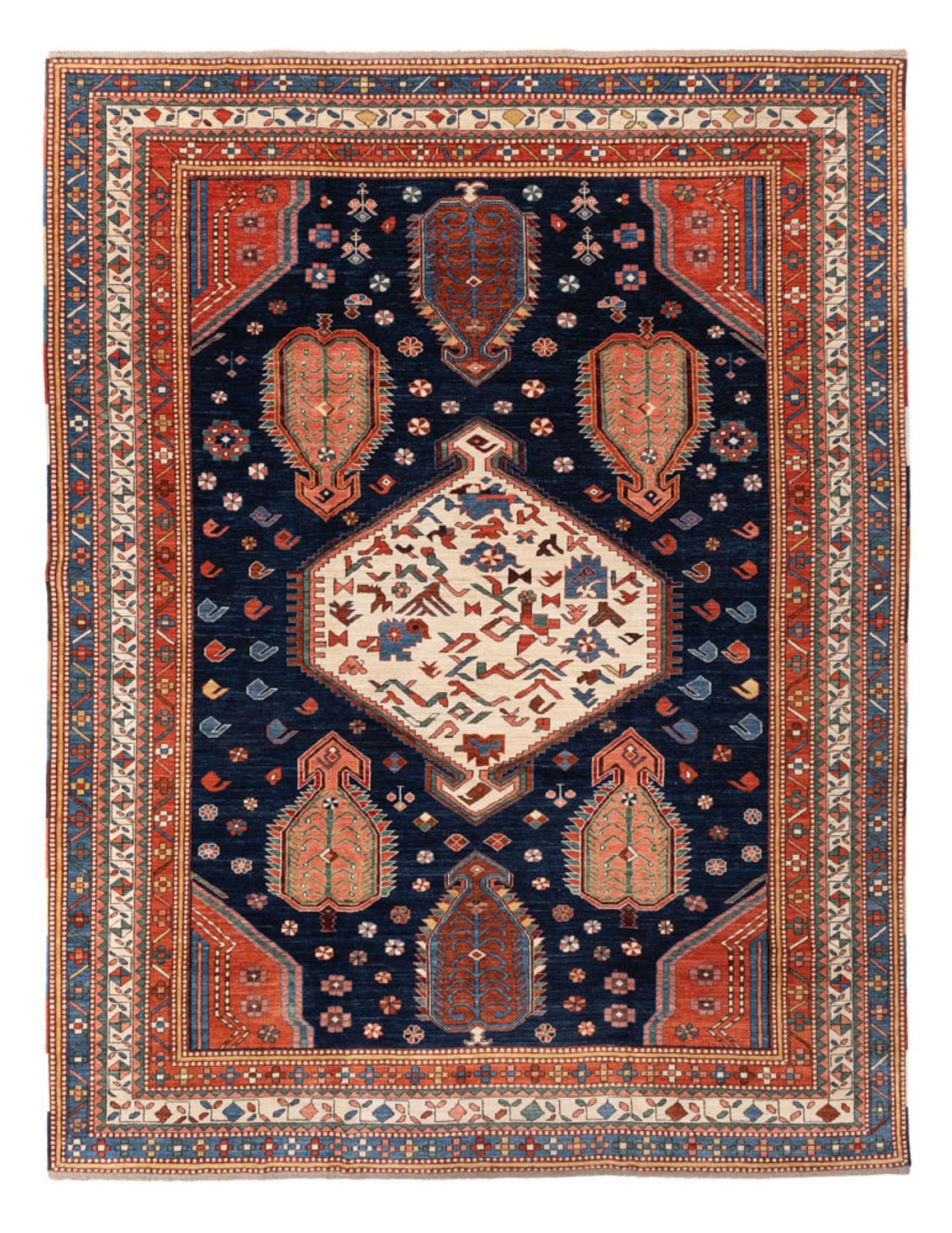 Ziegler Tapijt - Kazak - 367 x 270 cm - donkerblauw