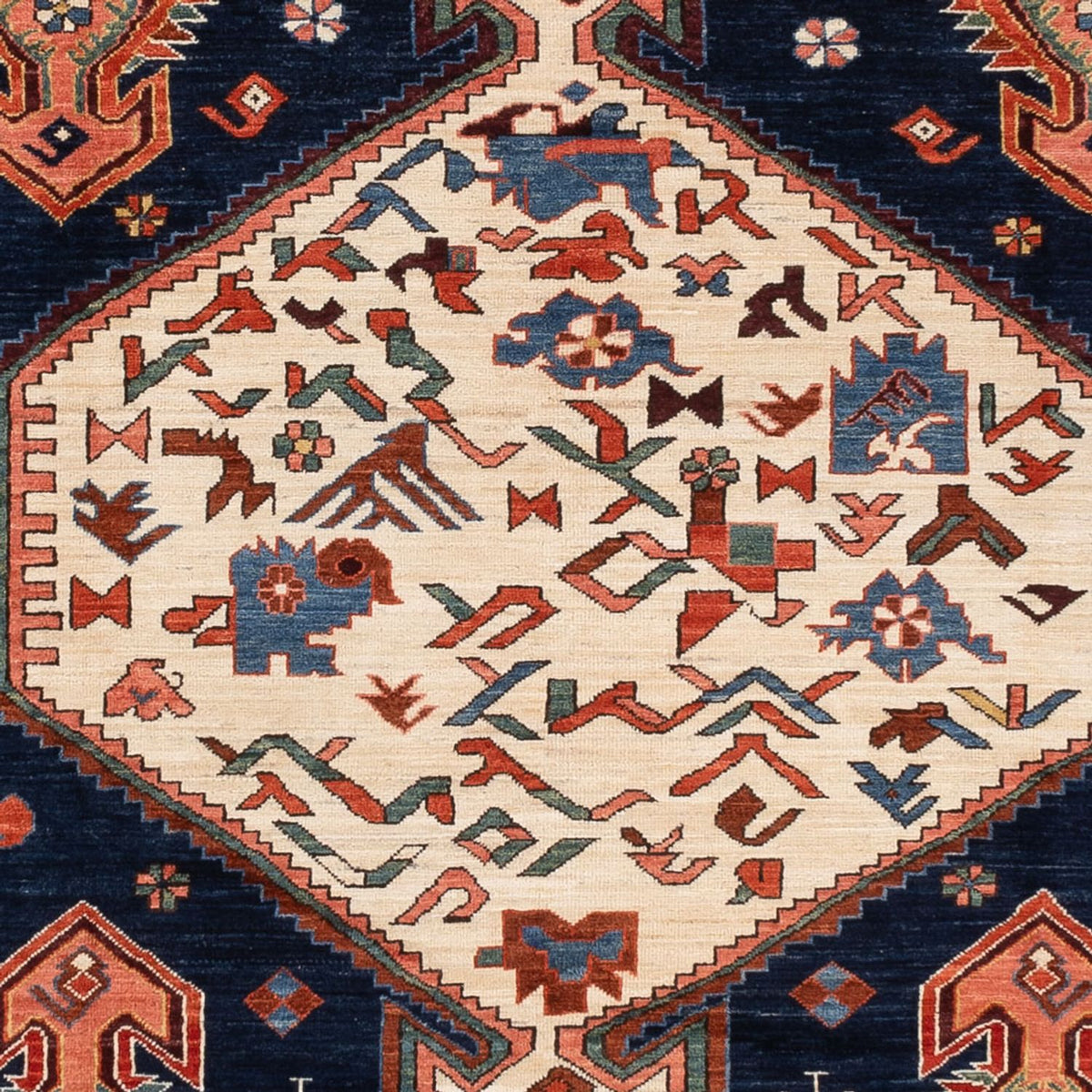 Ziegler Tapijt - Kazak - 367 x 270 cm - donkerblauw