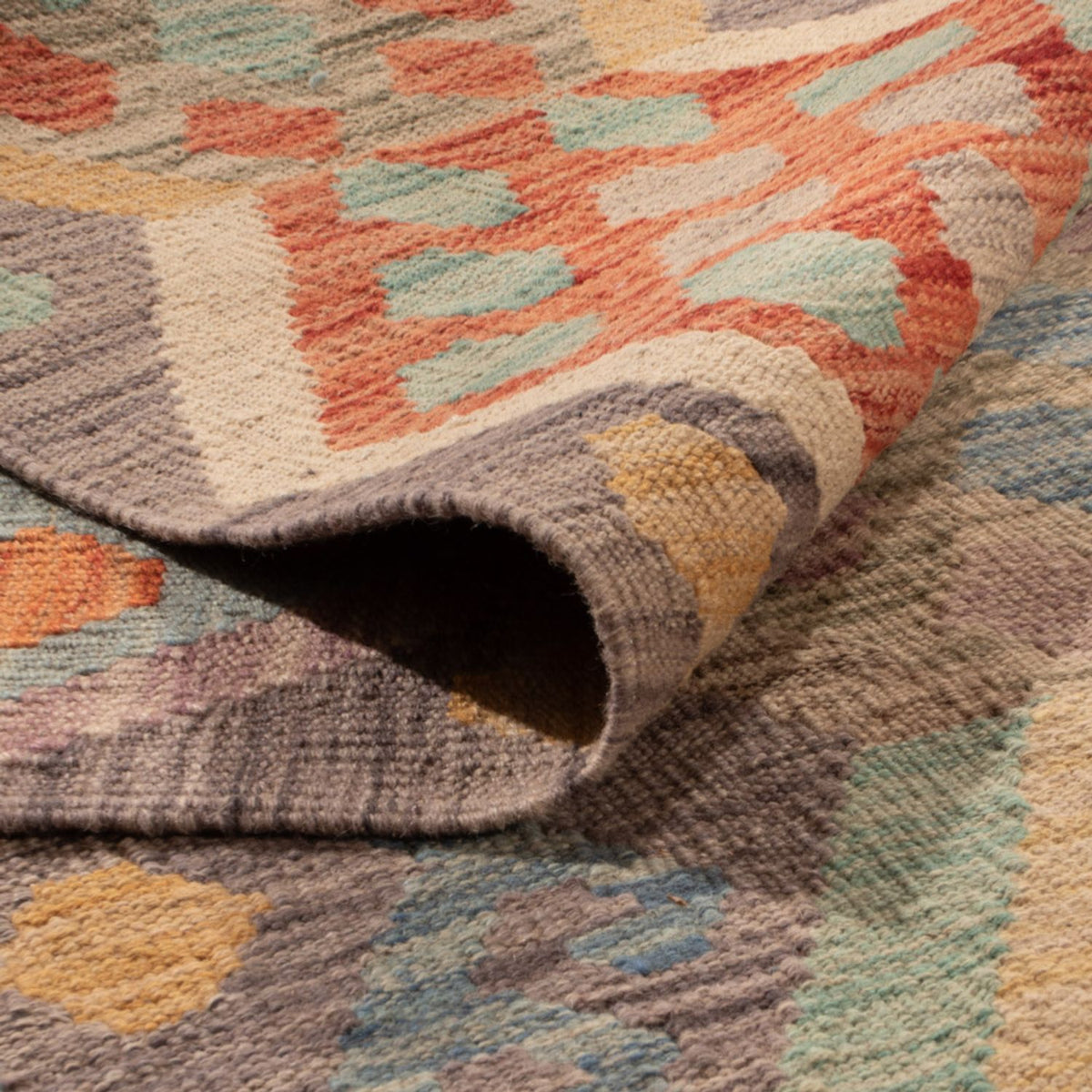 Kelim tapijt - Splash - 294 x 252 cm - veelkleurig