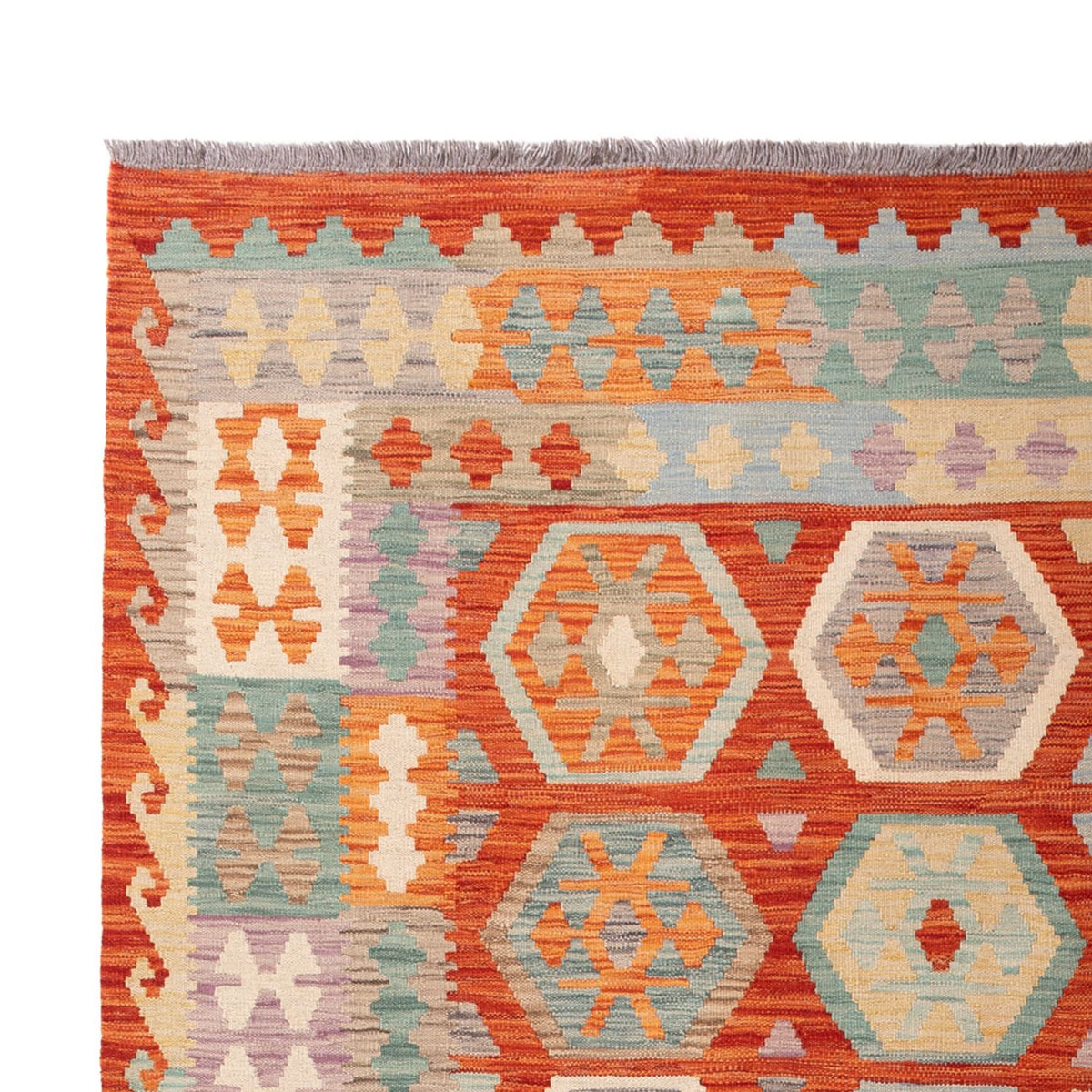 Kelim tapijt - Splash - 298 x 206 cm - veelkleurig