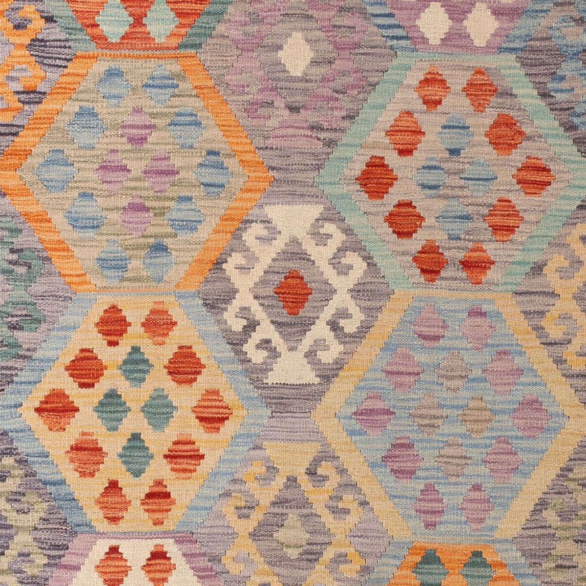 Kelim tapijt - Splash - 293 x 193 cm - veelkleurig