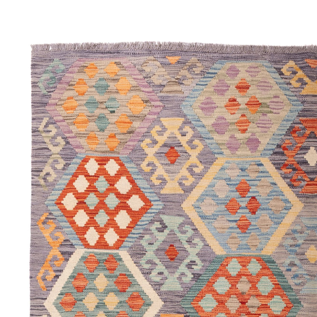 Kelim tapijt - Splash - 293 x 193 cm - veelkleurig