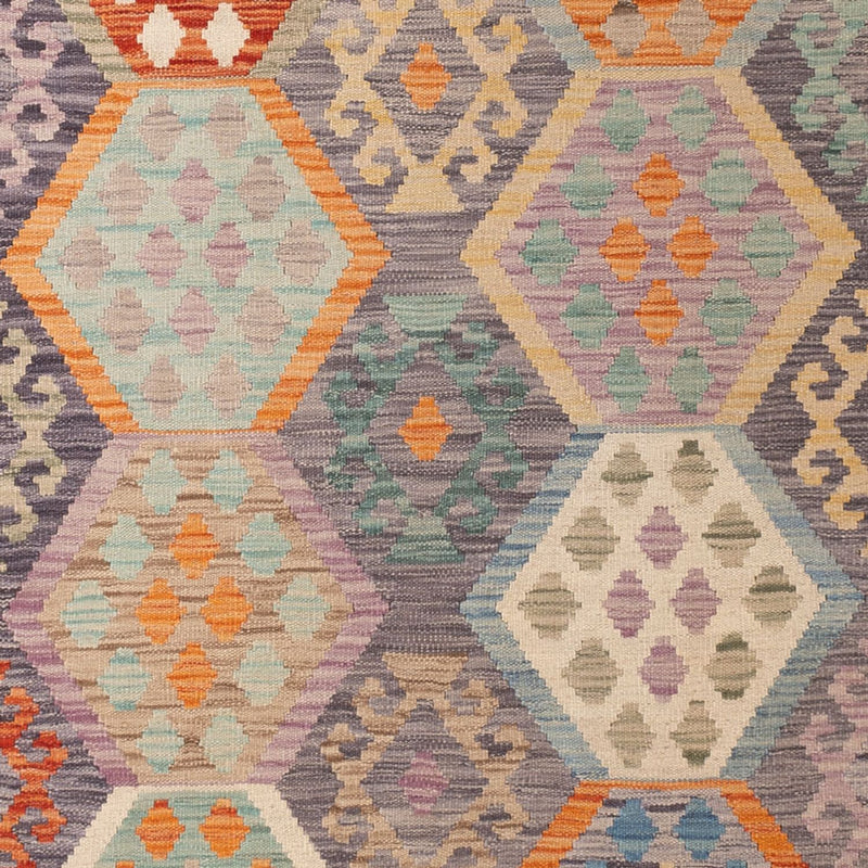 Kelim tapijt - Splash - 297 x 204 cm - veelkleurig