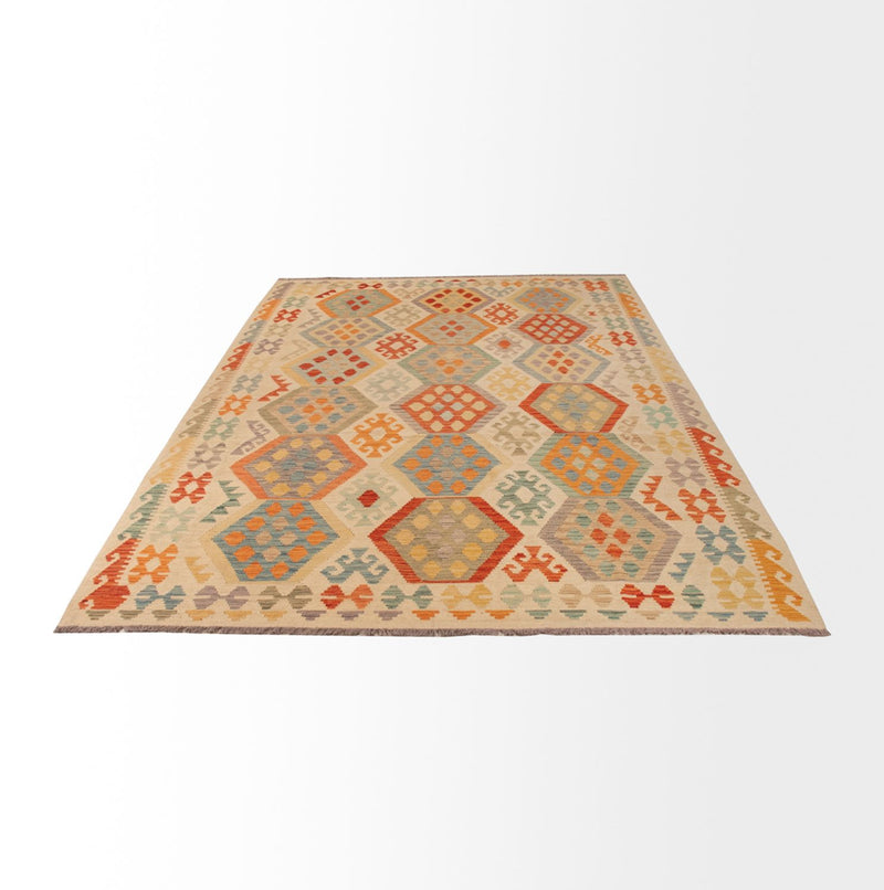 Kelim tapijt - Splash - 310 x 193 cm - veelkleurig