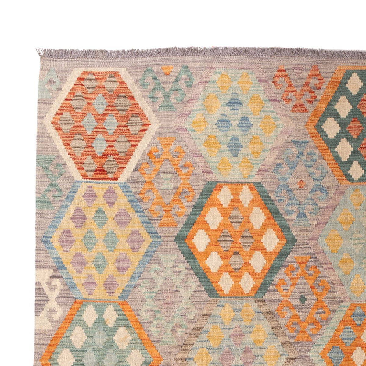 Kelim tapijt - Splash - 298 x 207 cm - veelkleurig