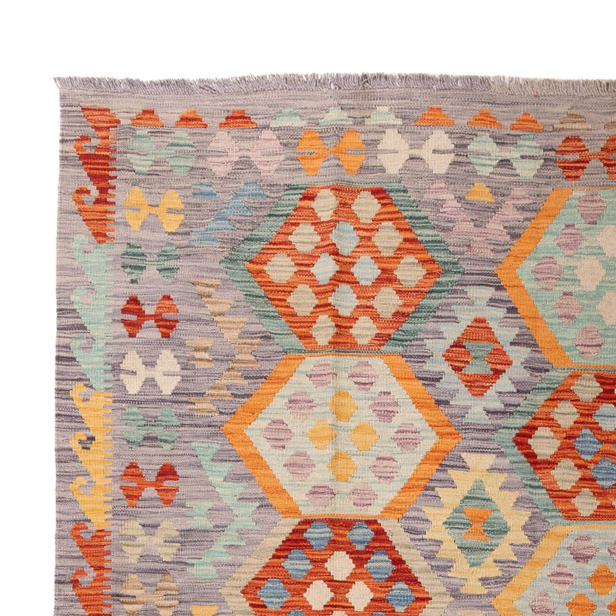 Kelim tapijt - Splash - 296 x 200 cm - veelkleurig