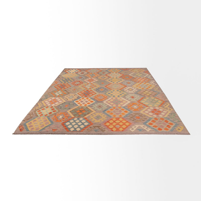 Kelim tapijt - Splash - 296 x 205 cm - veelkleurig