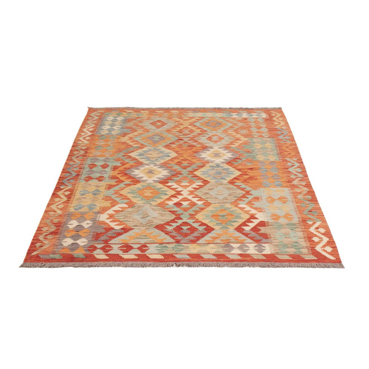 Kelim tapijt - Splash - 171 x 129 cm - veelkleurig