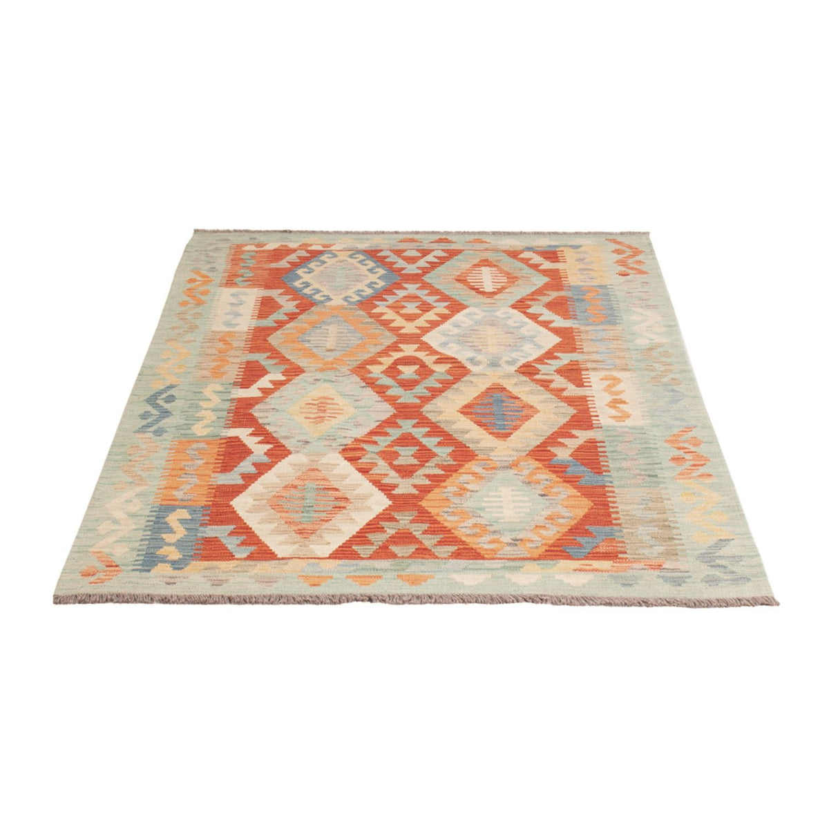 Kelim tapijt - Splash - 183 x 127 cm - veelkleurig