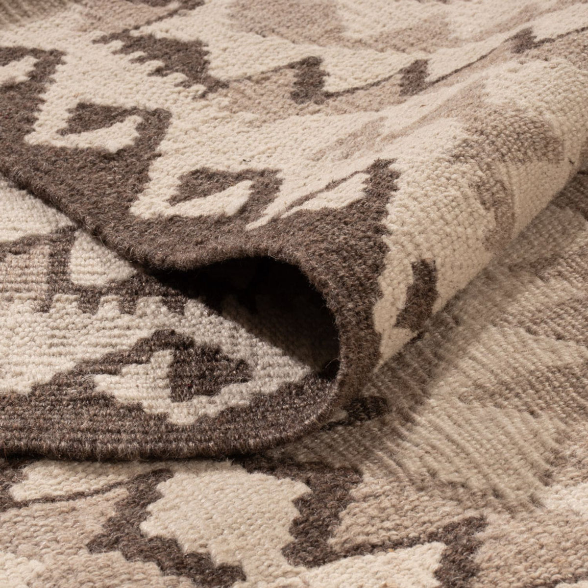 Kelim tapijt - Splash - 291 x 208 cm - lichtgrijs