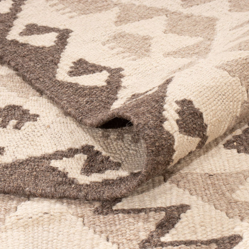 Kelim tapijt - Splash - 290 x 202 cm - lichtgrijs