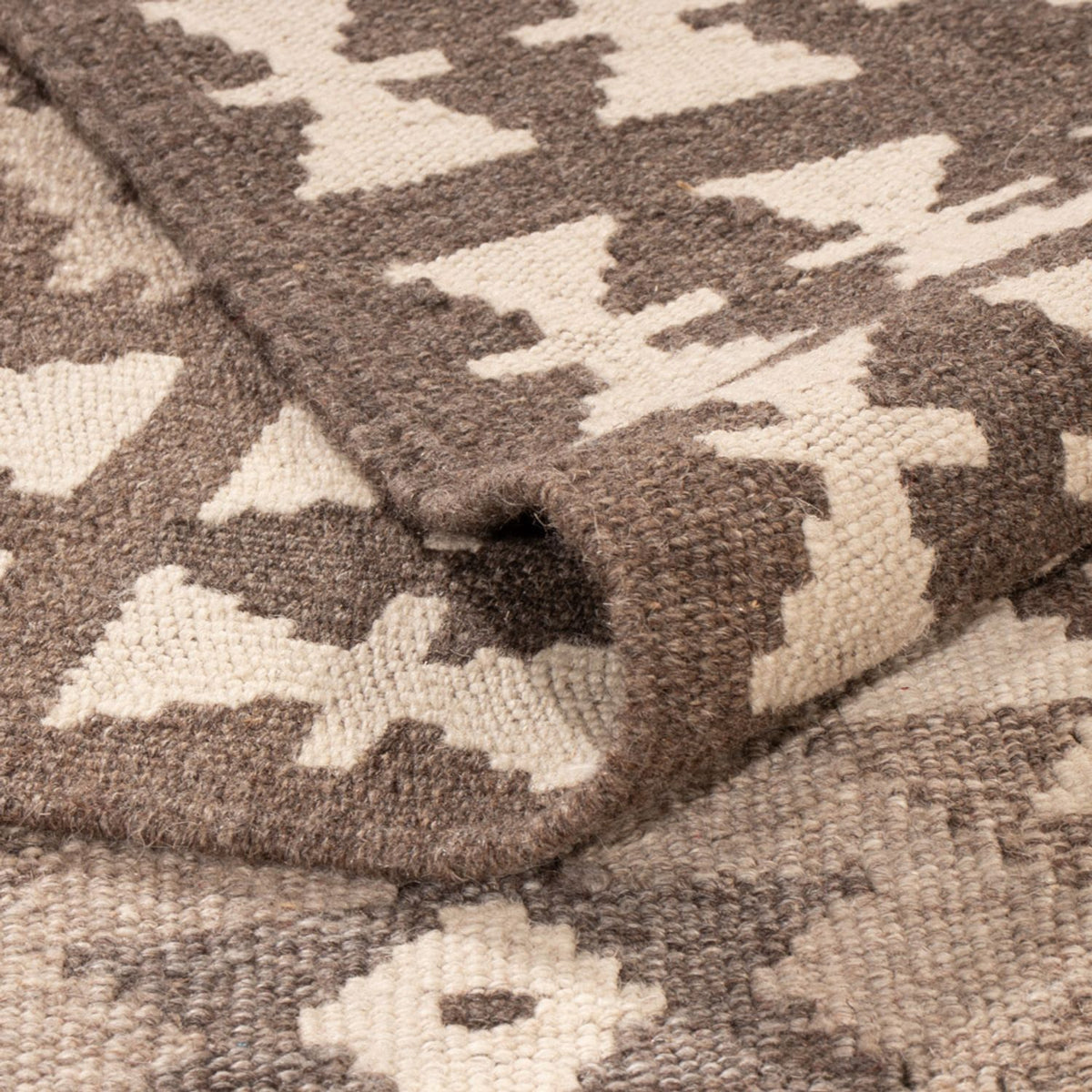 Kelim tapijt - Splash - 293 x 198 cm - lichtgrijs