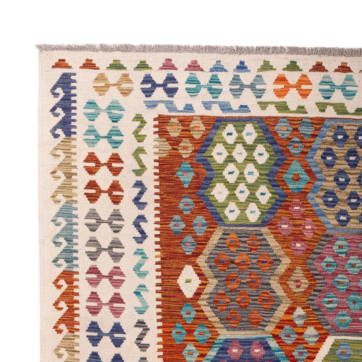 Kelim tapijt - Splash - 292 x 214 cm - veelkleurig