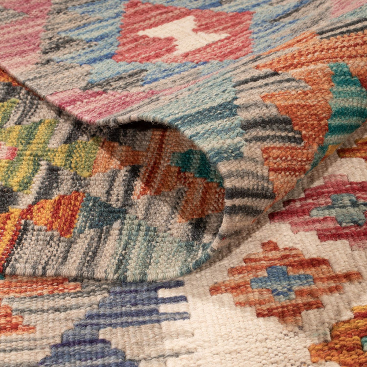 Kelim tapijt - Splash - 301 x 203 cm - veelkleurig