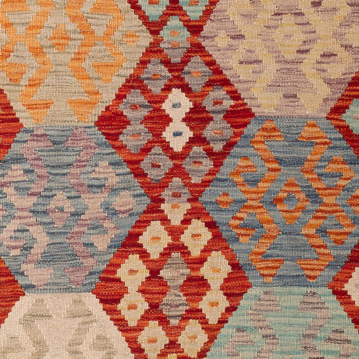 Kelim tapijt - Splash - 201 x 127 cm - veelkleurig