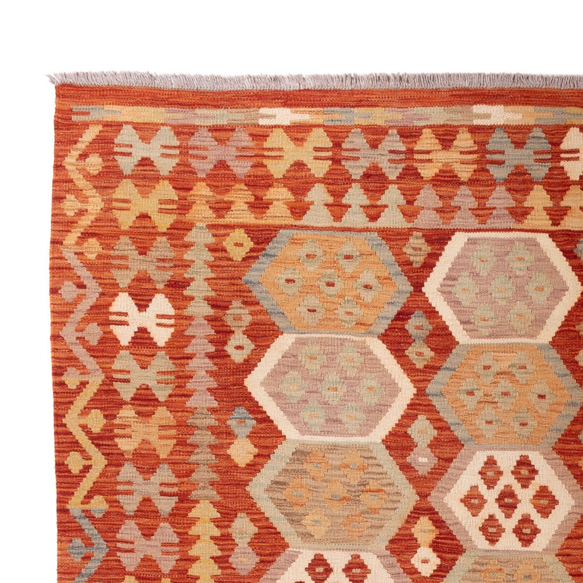 Kelim tapijt - Splash - 289 x 203 cm - veelkleurig