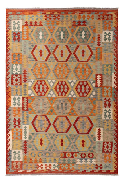 Kilim Maimana Tapijt 202x294cm - Wollen tapijt